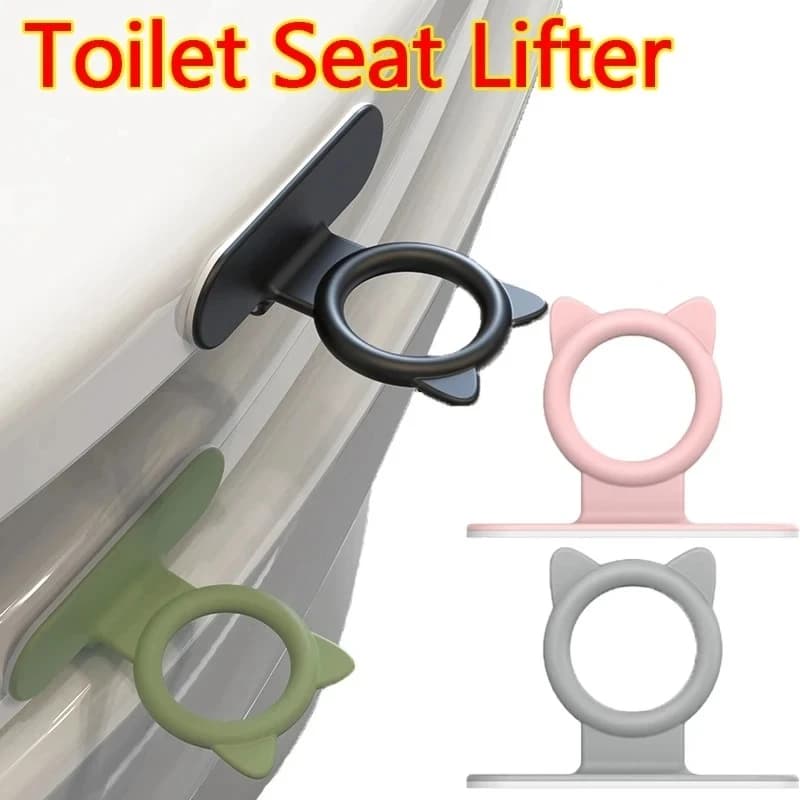 Maniglia per porta dell'armadio autoadesiva in silicone multifunzionale 1PC Porta coperchio per WC artefatto con patta per coperchio WC Maniglia per porta dell'armadio