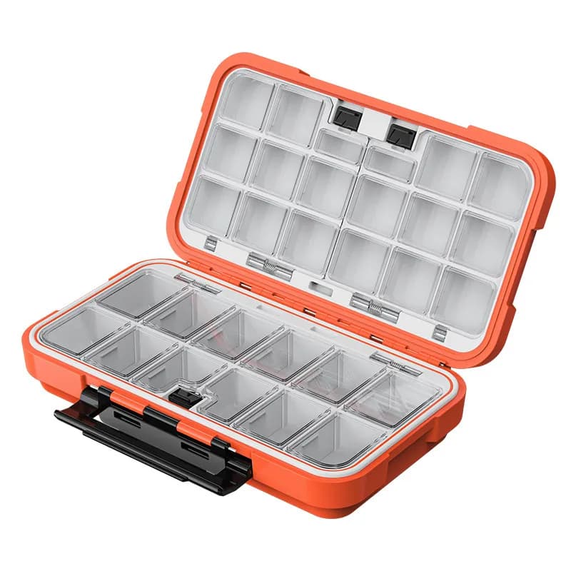 Fishing Accessory Boxes Double Sided Small Lure Box Double Layer Portable Lure Bait Hook Storage Case For Fishing Tackle Angling