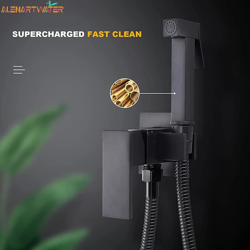 ALENARTWATER bagno nero Bidet rubinetto doccia rubinetto acqua calda fredda miscelatore gru spruzzatore testa rubinetto rubinetti wc