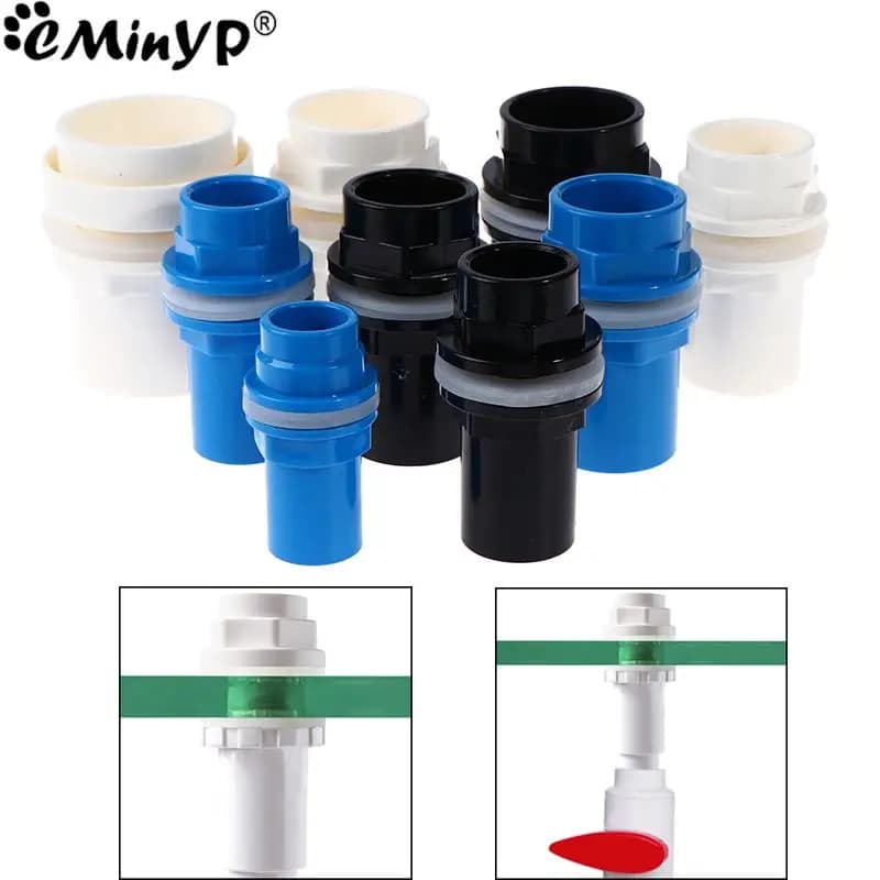 1Pc Addensate PVC Aquarium Water Pipe Commune Connector Fish Tank Straight Pipes Pipe Connector Garden Hydroponic Pipe Water Pipe Agree