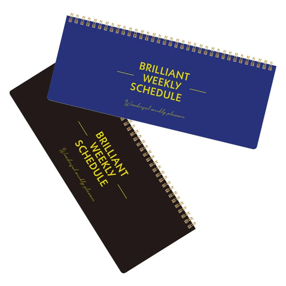 Blocco note per pianificazione settimanale da 2 pezzi, agenda accademica portatile, quaderno con rilegatura in ferro, quaderno per scrittura fluida, per ufficio, casa, viaggi
