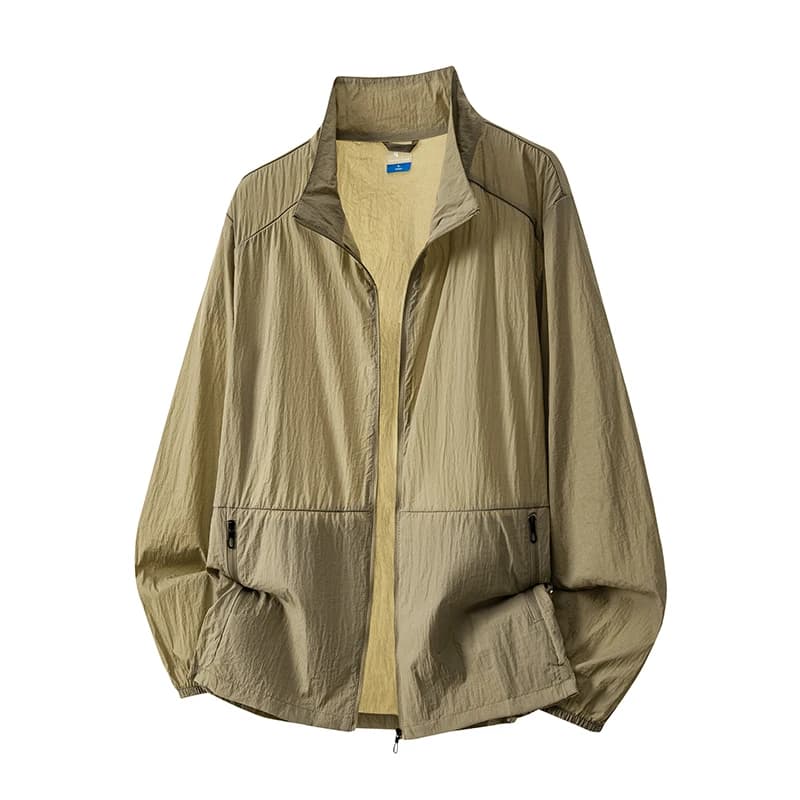 Giacca da Uomo 2026 per Protezione Solare Outdoor UPF50+ Leggera ad Asciugatura Rapida Antivento con Tasche Casual Streetwear per Escursionismo