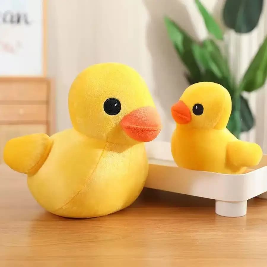 Grande Peluche a Forma di Anatra Gialla, Giocattolo Morbido e Carino, Regalo di Compleanno per Bambini, Bambine e Neonati