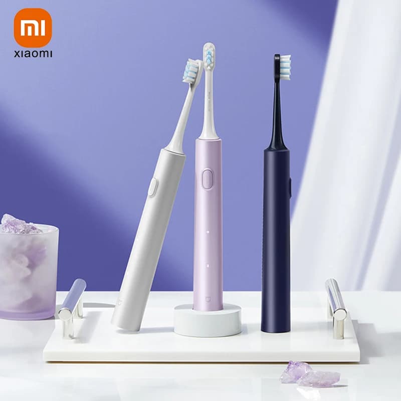 Set Electric Toothbrush Xiaomi MIJIA T302 with 4 heads, Waterproof IPX8, Wireless Charging