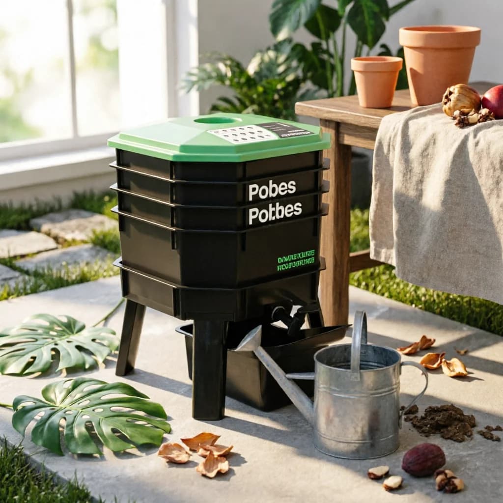 Worm Compost Bin Easy to Use Vermicompost Bin Worm Farm Tray Long-Lasting Composting System Leg Represent Patio