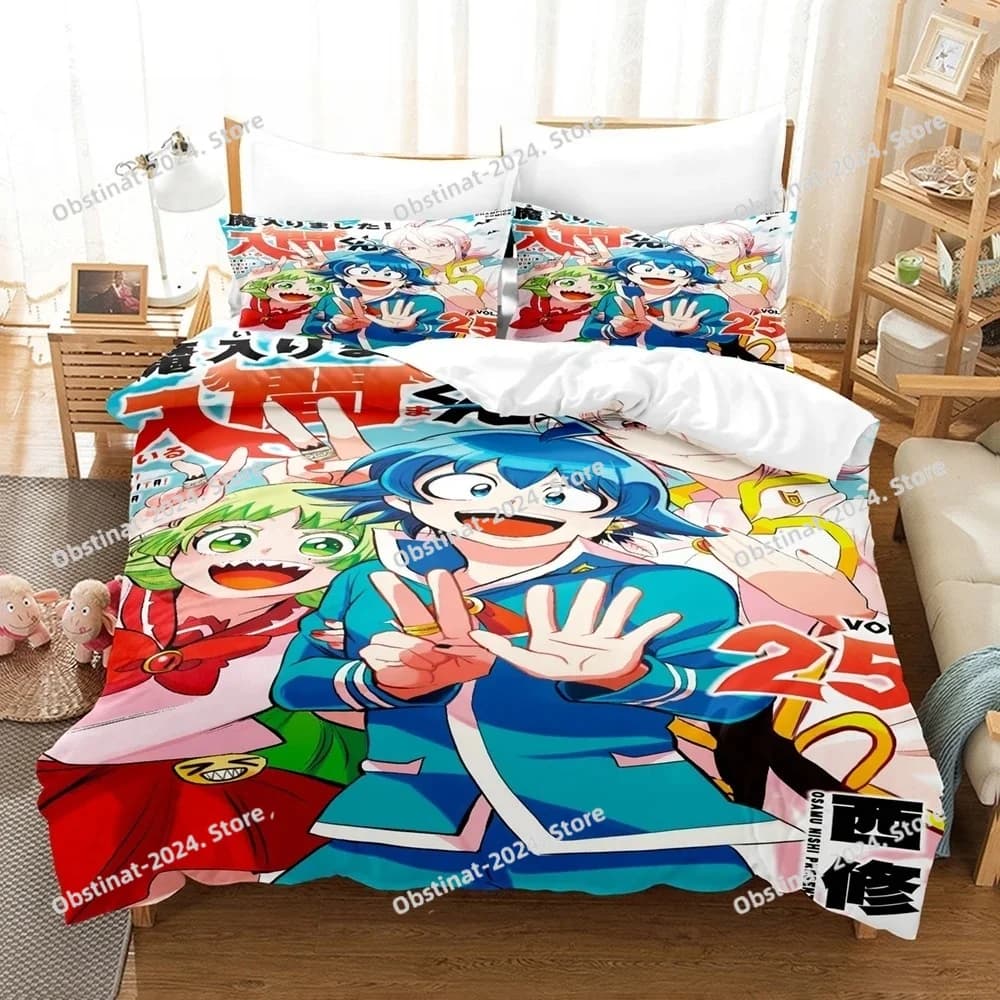 Entrare il diavolo! Set biancheria da letto Iruma Kun Set letto singolo doppio completo Queen King Size Set copripiumino per camera da letto per bambini Set lenzuola Anime