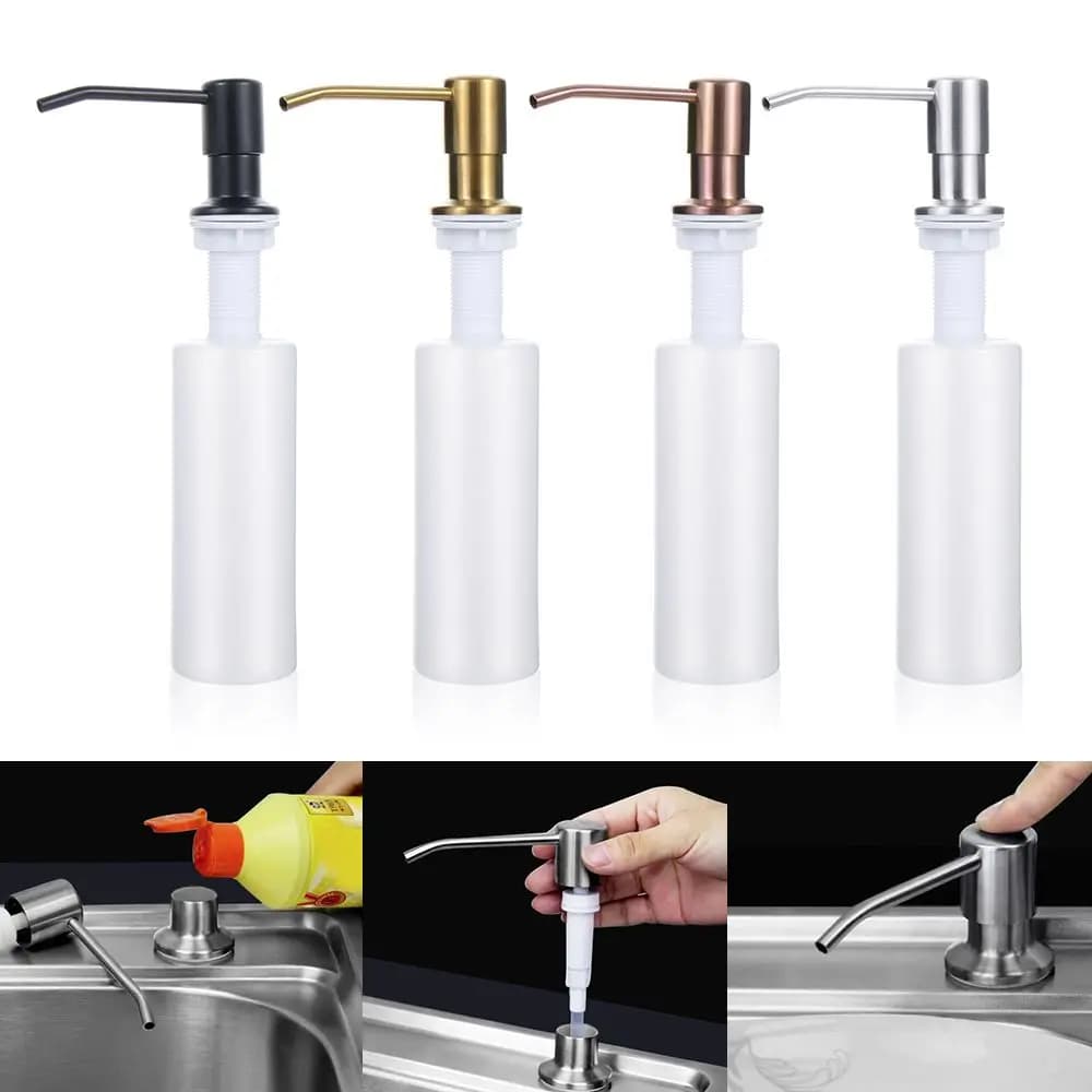 Household Liquid Hand Wash Stainless Steel Sink Soap Dispenser Kitchen Supplies Lotion Storage Bottle Bathroom Accessories
