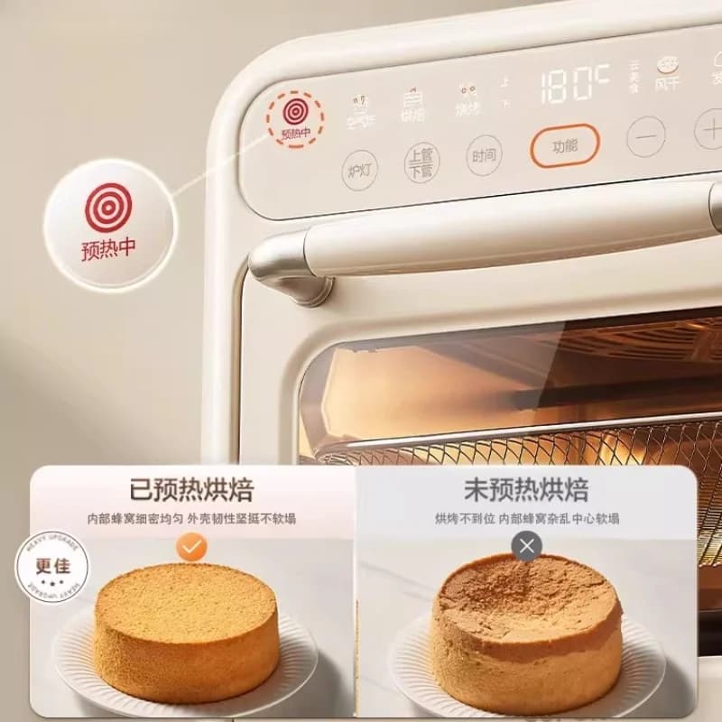 Small multifunctional electric oven for the house, air fryer and combined steam cooking, all-in-one cooking machine