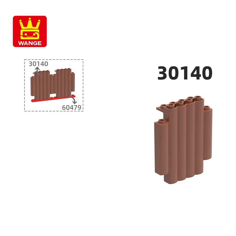 Wange 30140 100g/10Pz Blocchi da Costruzione a Muro MOC, Accessori per Muri in Legno Colorati, Compatibili con Mattoncini, Giocattolo per Bambini, Confezione Regalo