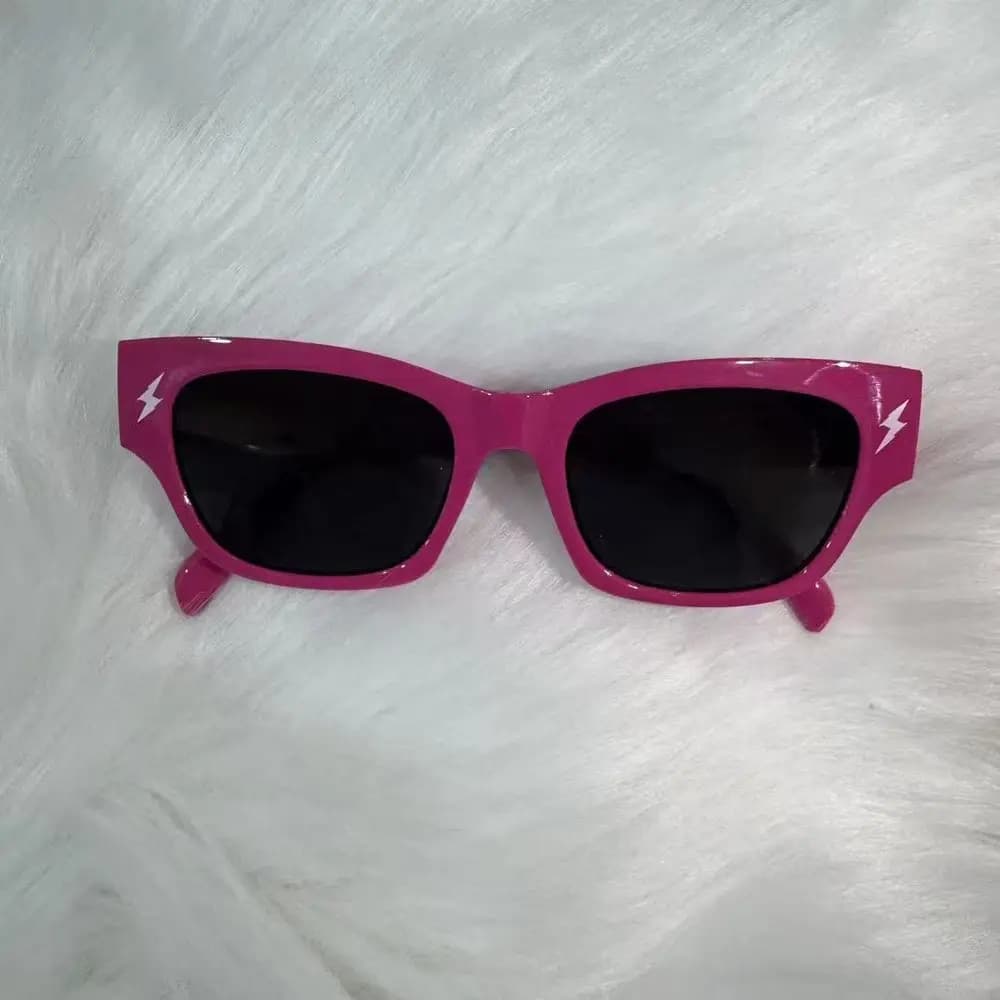 Popular hot-selling dopamine color printed temple sunglasses women's sunshade square face-modifying fashion sunglasses