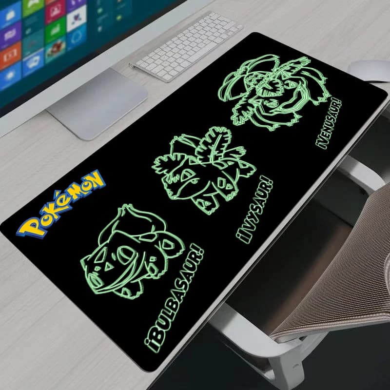 Tappetino per mouse grande Pokemon Pikachu Gamer, tappetino da scrivania per computer, tappetino moderno per tastiera, tappetino per laptop, tappetino per mouse XXL resistente per gaming