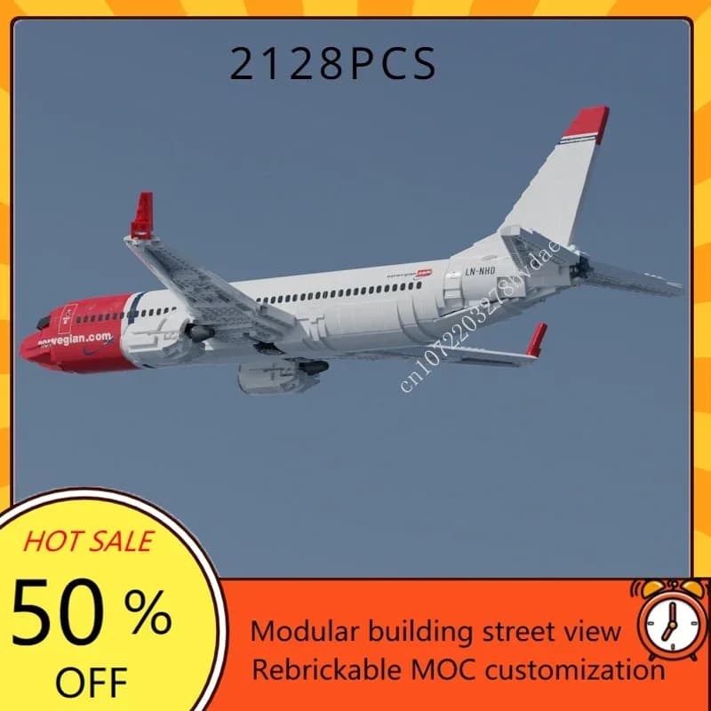 2128PCS Bilancia 1:51 MOC Puzzle Personalizzati Delta B737 Aereo Boeing Airbus Modello Architettura Educazione Modello di Montaggio Giocattoli Regali