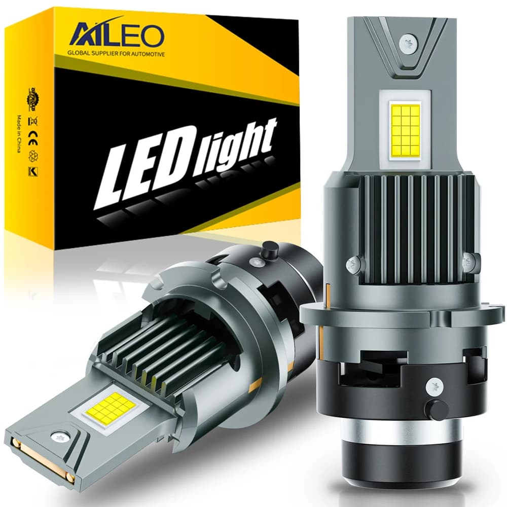 AILEO 2 pz D2R D2S LED faro auto D4S D4R 60000LM 6000K 110W ad alta potenza HID sostituzione lampadina allo xeno Plug And Play Turbo Fan