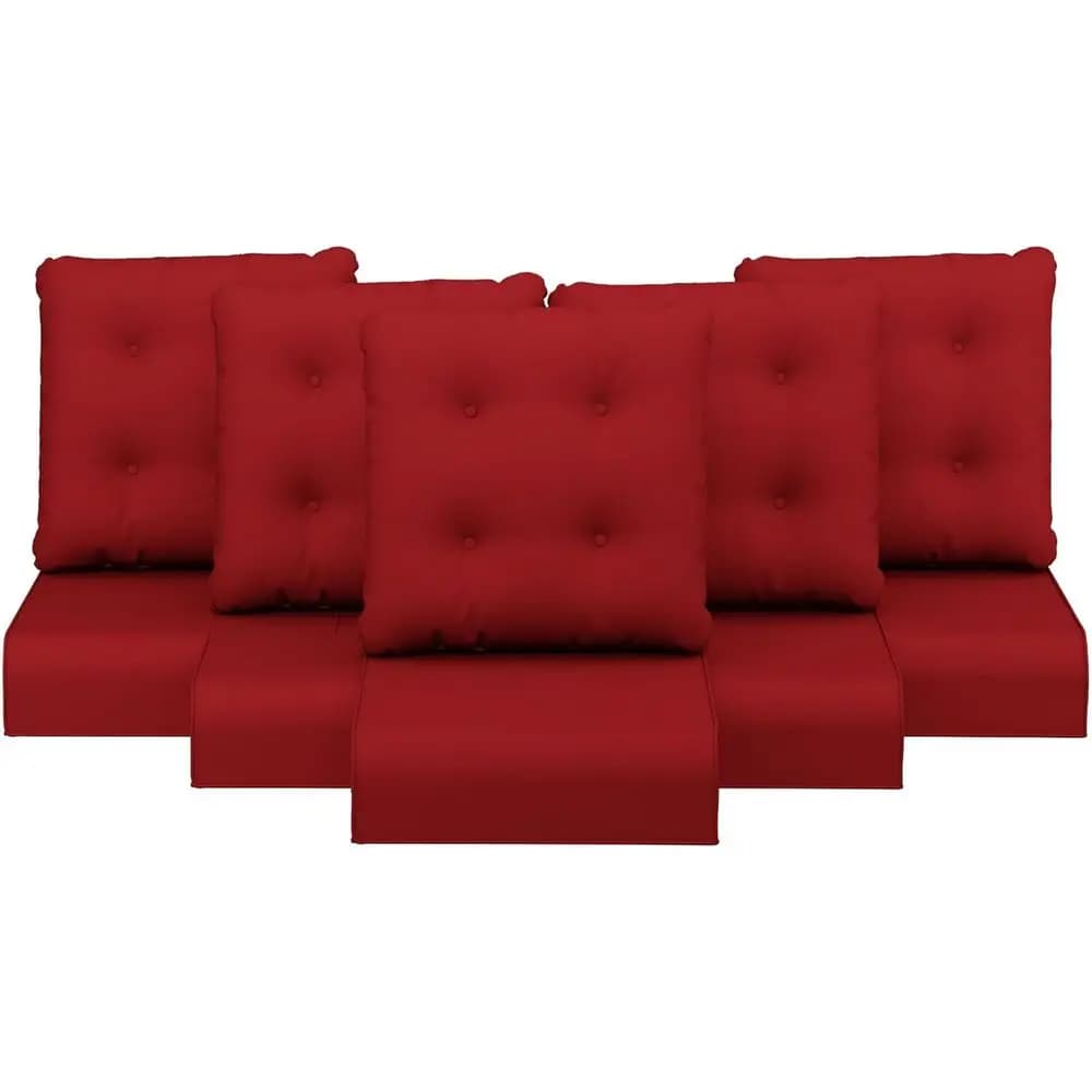 Set di cuscini per sedute da esterno 22x24 pollici, resistenti all'acqua e allo sbiadimento, con coperture rimovibili, 6 spessore, per divano (5 pezzi)