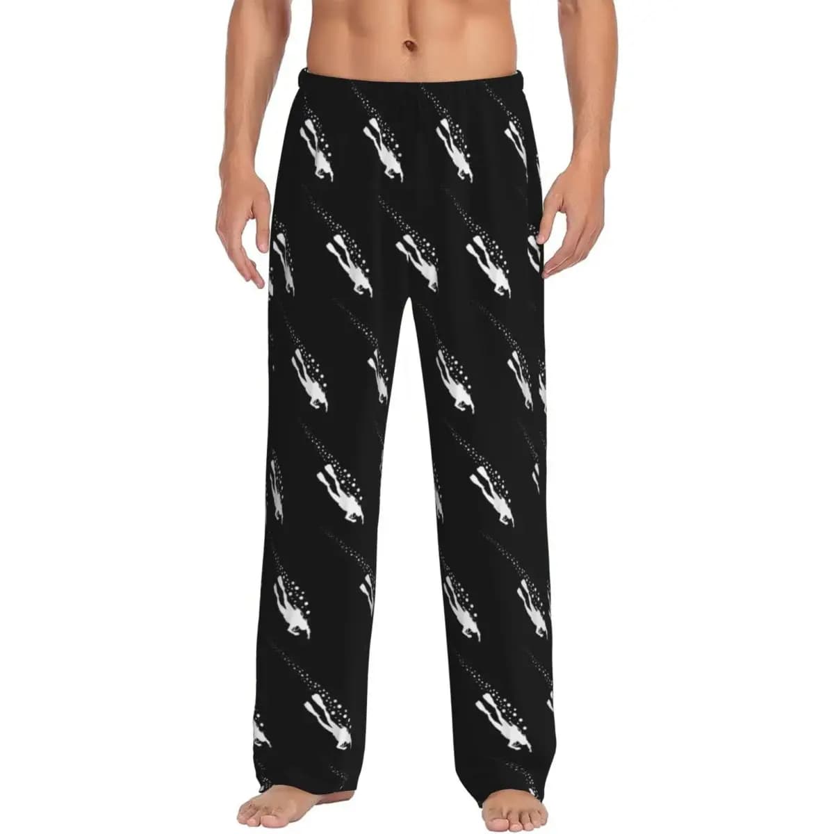 Custom Scuba Diving Apparel Scuba Diving Pajama Pants Men Sleepwear Sleep Lounge Bottoms with Pockets