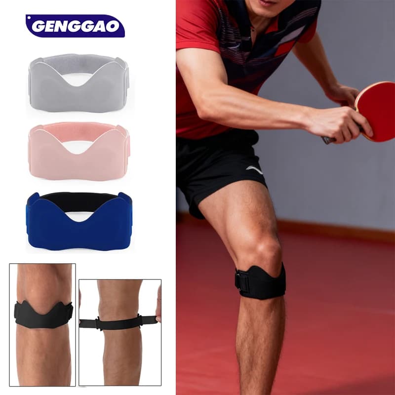 Supporto per Ginocchio con Cuscinetto in Gel e Fasce per il Sollievo dal Dolore, Stabilizzatore del Tendine Rotuleo per Corsa e Tennis