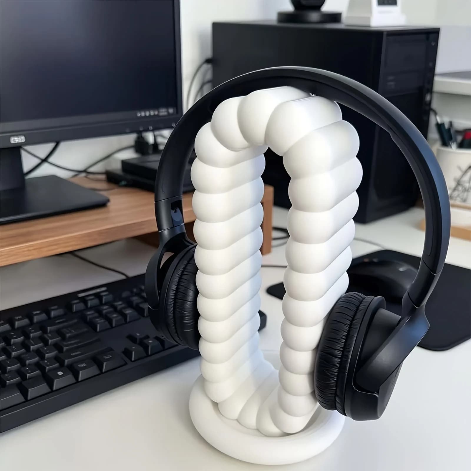 3D Printed Creative Headphone Stand, Desktop Organizer, Headset Hanger, Multiple Colors Available