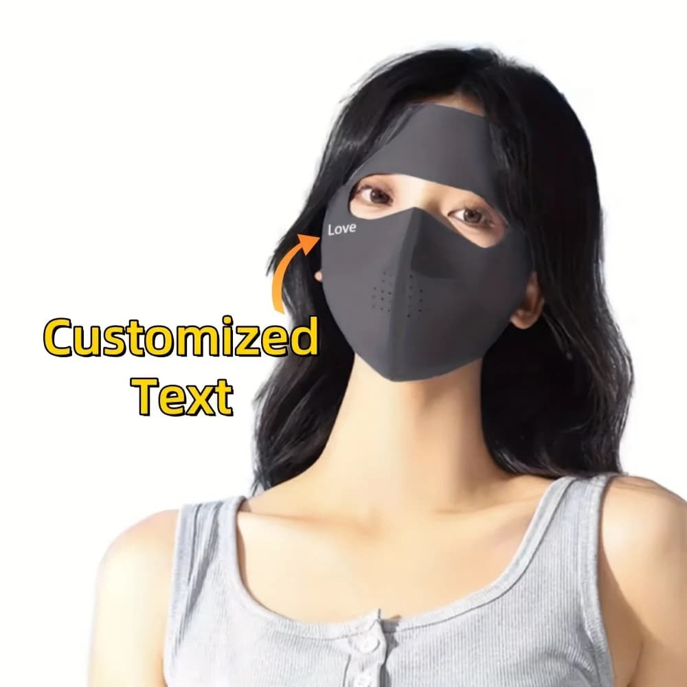 Full face sunscreen mask, breathable and lightweight design - suitable for driving, cycling, beach and outdoor activities - personalized fit, hand washable sports model