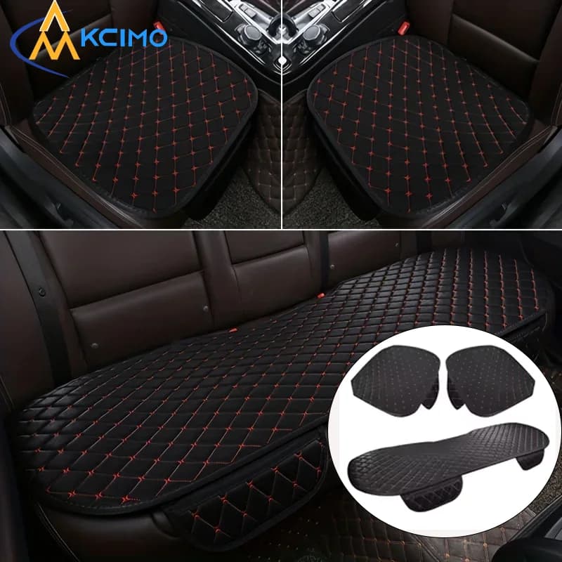 3 universal seat covers for car in cotton and linen, comfortable and breathable cushion, durable and enveloping protection for front and rear seats