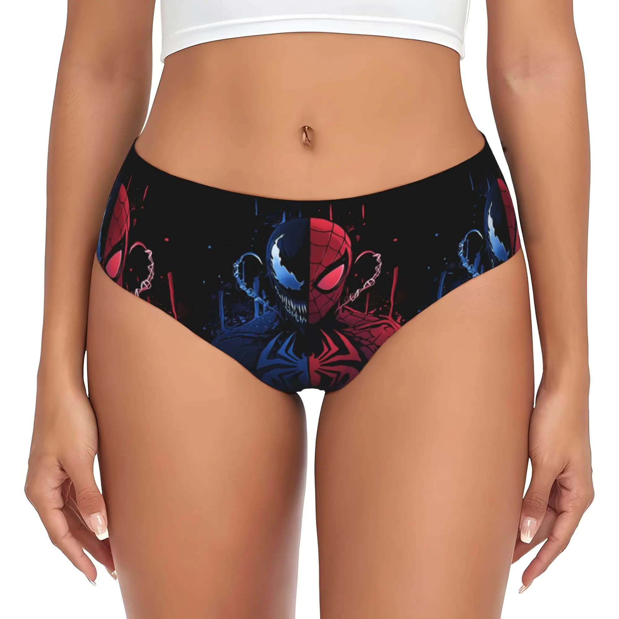Mutandine Personalizzate con Stampa Fumetto V-Venom, Slip Traspiranti ed Elasticizzati per Donna