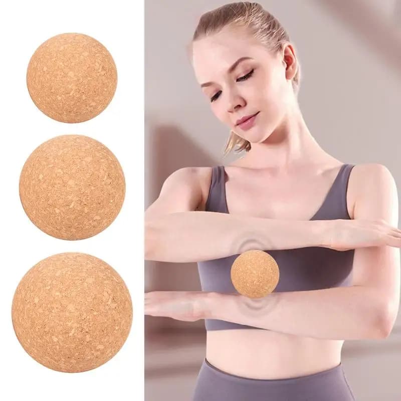 6 ~ 10cm palla da massaggio in sughero massaggio alla schiena massaggiatore per piedi Yoga palla terapia di rilascio della tensione palla miofasciale Yoga massaggio dei tessuti profondi