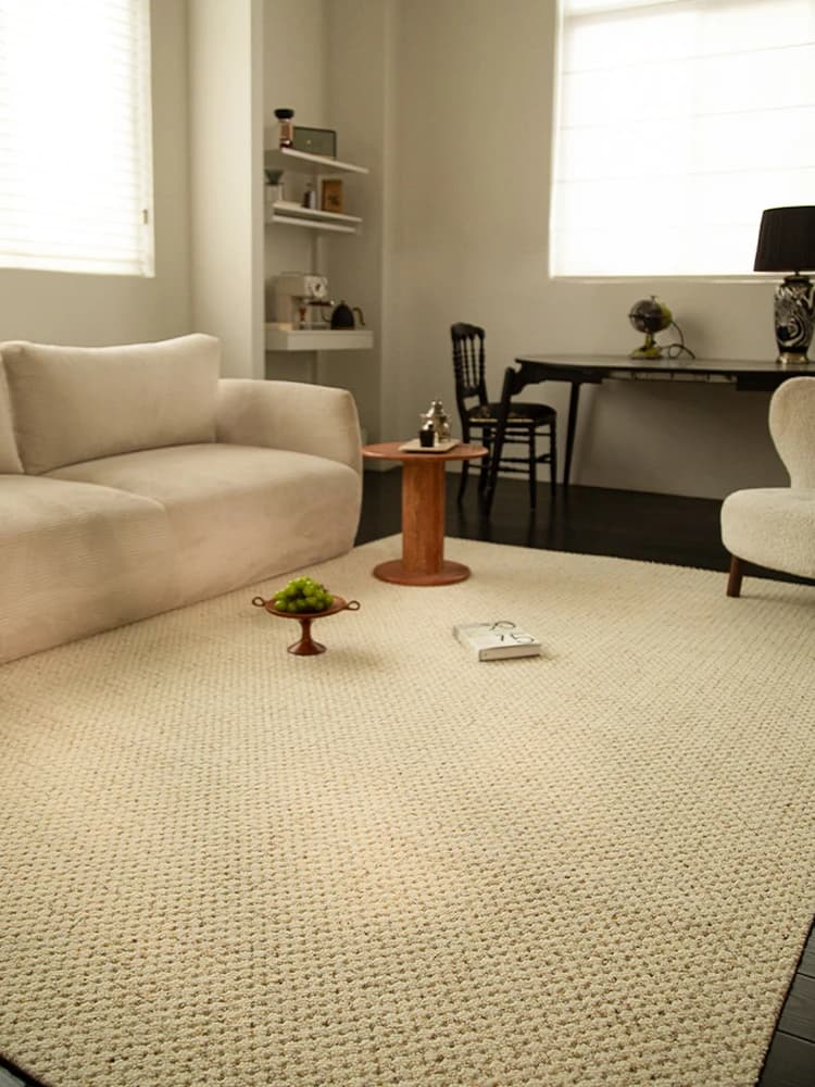 Modern Cream Style Wool Carpet Big Size Woven Luxury Rug Thick for Bedroom Floor Mat Bedside Parlor Home Center Rug High-end Rug