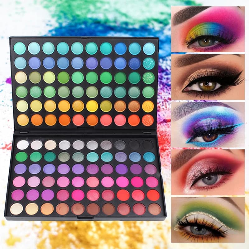 120 Color Glittered Umbrella Palette Cosmetics Kit For Women Fashion Gift for Women