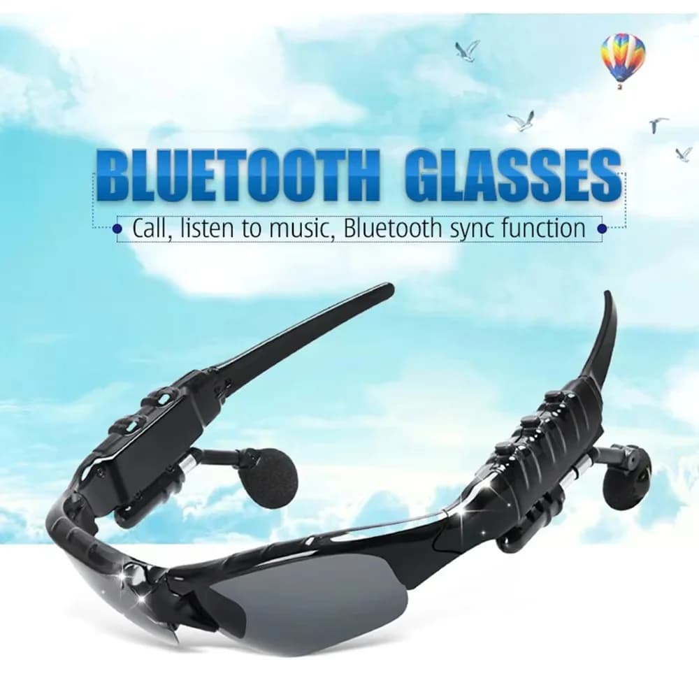 Auricolari stereo Cuffie wireless con microfono Occhiali da sole per la guida Ciclismo Sport Cuffie con riduzione del rumore
