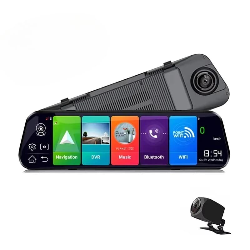 Hot Sale 9.66 inch rear view mirror Driving recorder GPS navigation Android DVR Touch screen 10 inch Dash 4G Dash Cam