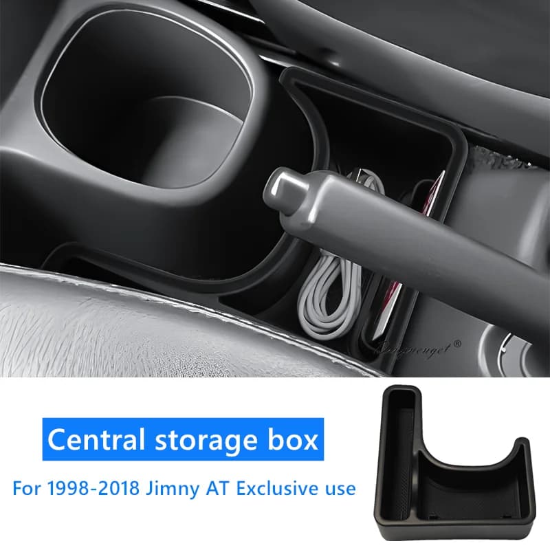Multi-functional box for central console car, to store modified objects. Suitable for Suzuki Jimny AT models from 1998 to 2018.