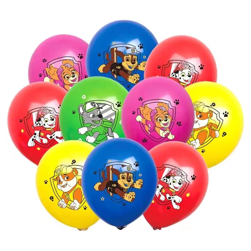10 pz/set Paw Patrol Palloncino Cartoon Dog Palloncino In Lattice Decorazione Della Festa Di Compleanno Per Bambini Baby Shower Aria Globos Toy Ballon