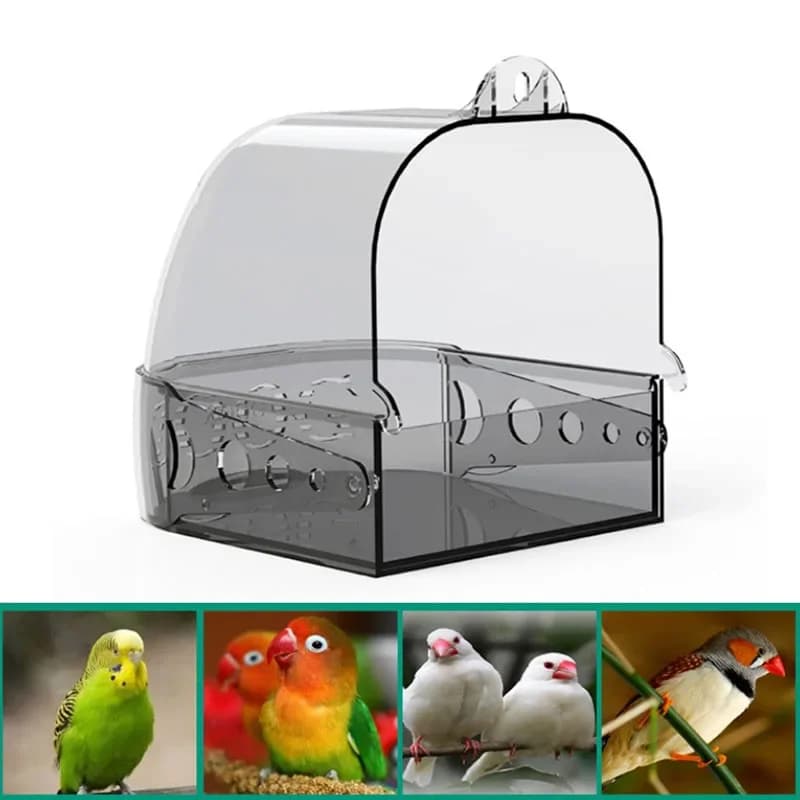 Di grandi dimensioni Pet Bird Perch doccia vasca da bagno gabbia lavabo pappagallo forniture ciotola per alimenti esterna nido per dormire accessori per uccelli