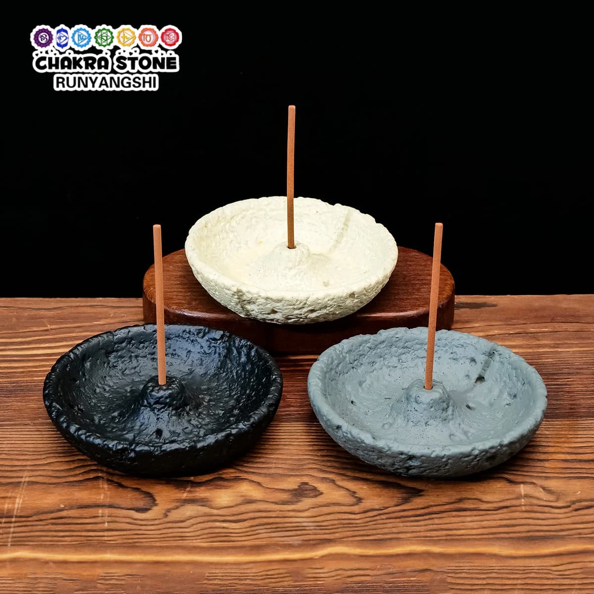 1 Pezzo Porta Incenso in Cemento, Base per Incenso, Ornamento Creativo per Interni, Base Porta Incenso Buddista
