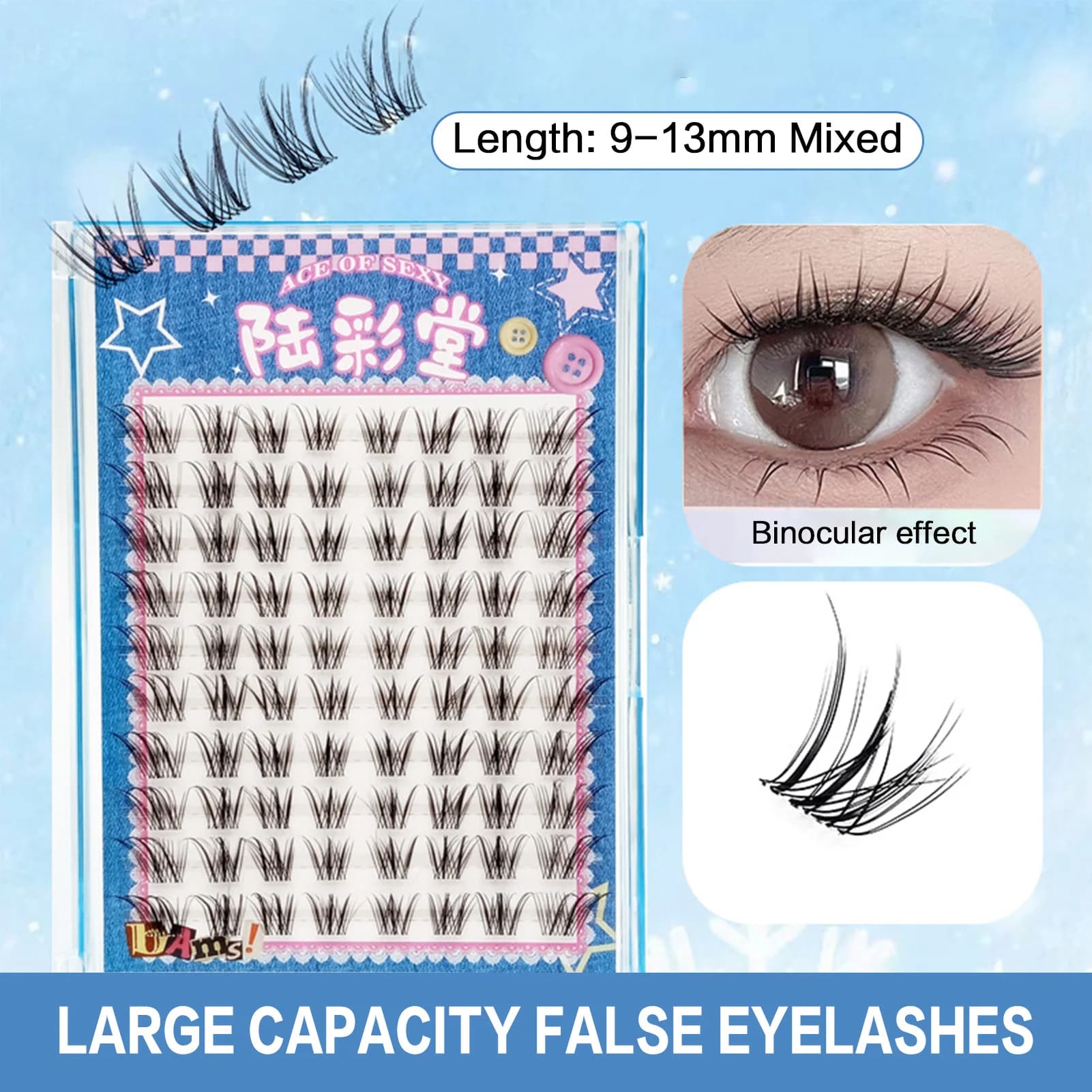 Extensions of do-it-your lashes Faux natural soft lashes Korean style Individual lashes with cluster Faces Sliding eyelashes Makeup accessories