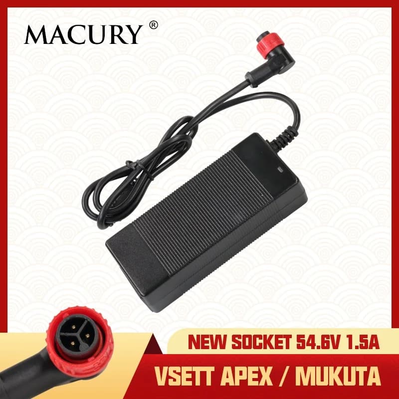 2024 nuova presa 54.6V 1.5A caricatore AC/DC per parte di 48V VSETT 8 9 APEX 8 + 9 + ZERO MUKUTA PLUS adattatore di ricarica per Scooter elettrico