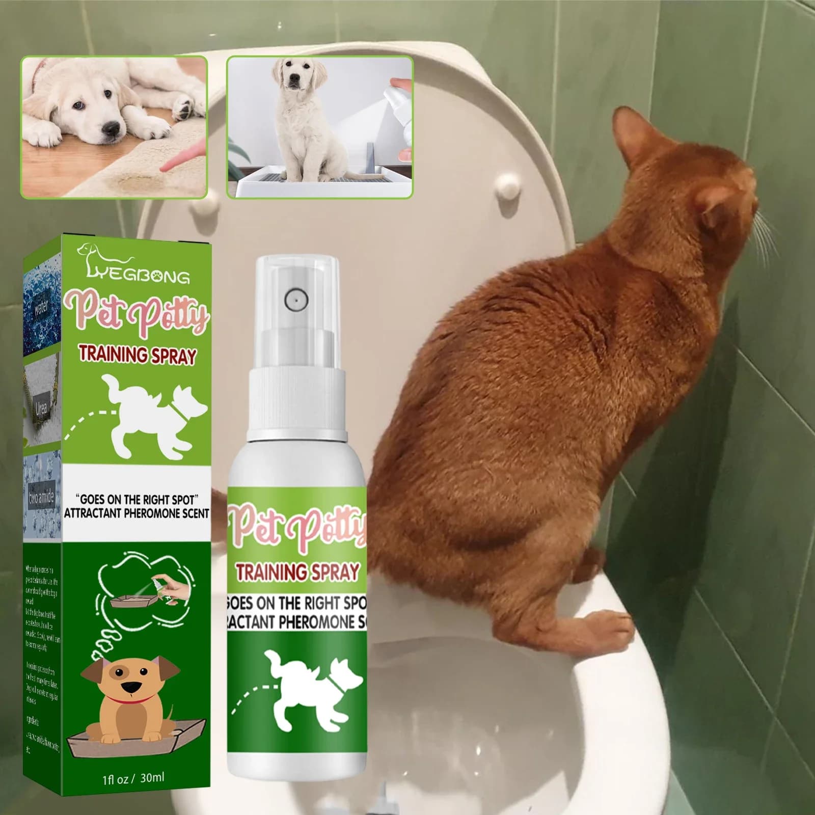 Pet Toilet Training Spray Inducer Dog Poops Cat Pee Positioning fishing Puppy sgabello posizione Indoor Pet Potty Training Spray