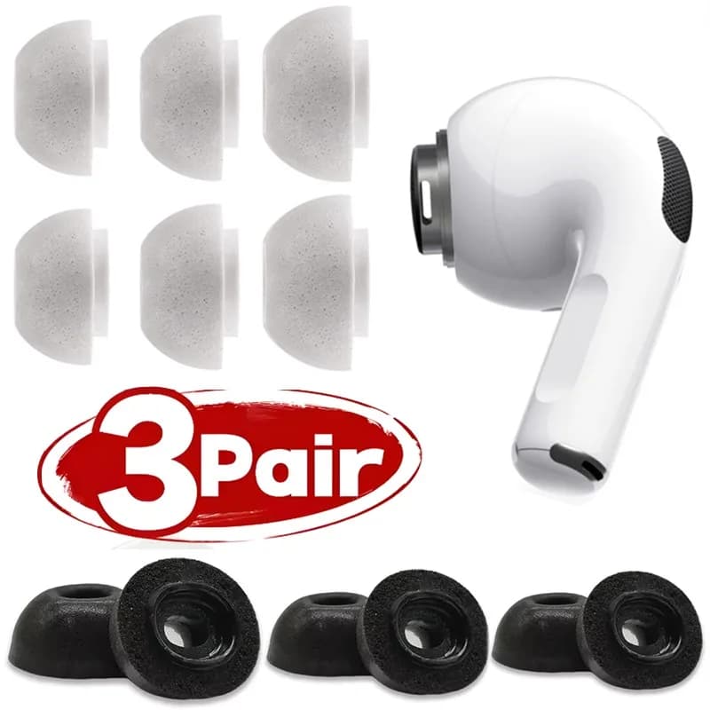 3-1 paia di cuscinetti auricolari in memory foam premium per AirPods Pro 1 2 cuscinetti per la riduzione del rumore tappi per le orecchie tappi per le orecchie cuscinetti per le orecchie in spugna di ricambio