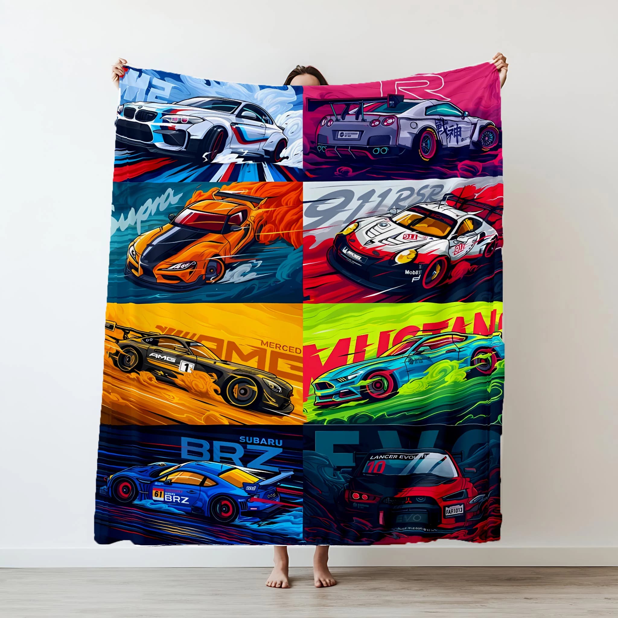 Racing Art Cool Coperta sottile in flanella HD King Size Lusso disponibile in tutte le stagioni Coperte da viaggio per divano Regalo di moda