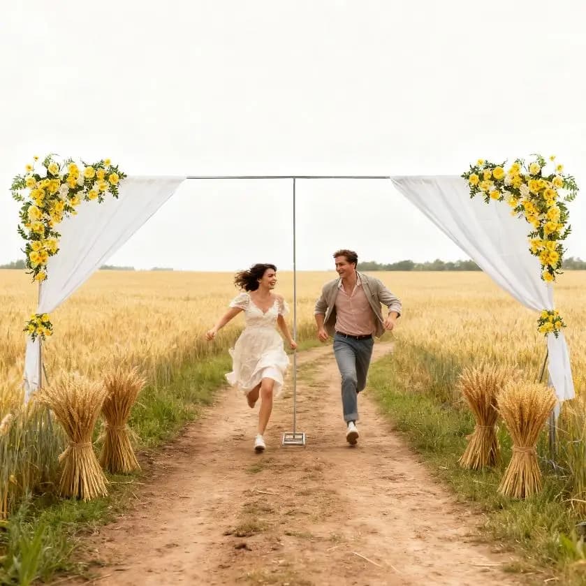 Wedding Stand 3x6m Wedding Arch Background Frame 20mm Square Tube Silver 1m Section Telescopic Connector for Decoration