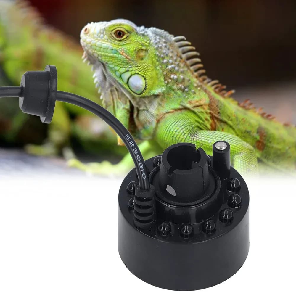 Umidificatore Professionale Efficiente per Rettili, Funzionamento Silenzioso, Nebulizzatore in Plastica per Terrario, Luci LED Colorate, Mini
