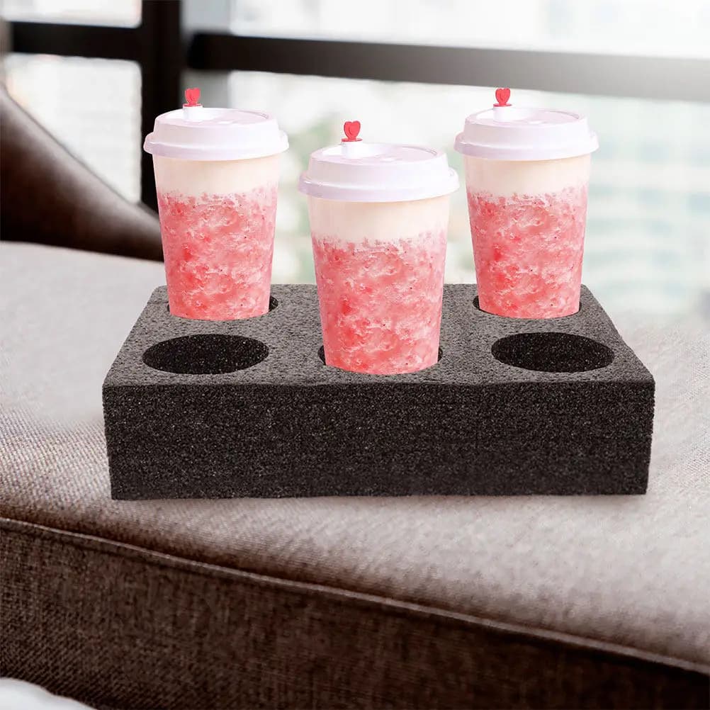 4Pcs Takeout Beverage Cup Holders Coffee Cup Carrier Tray Non Slip Drink Holder for Coffee Shops Milk Tea Restaurants