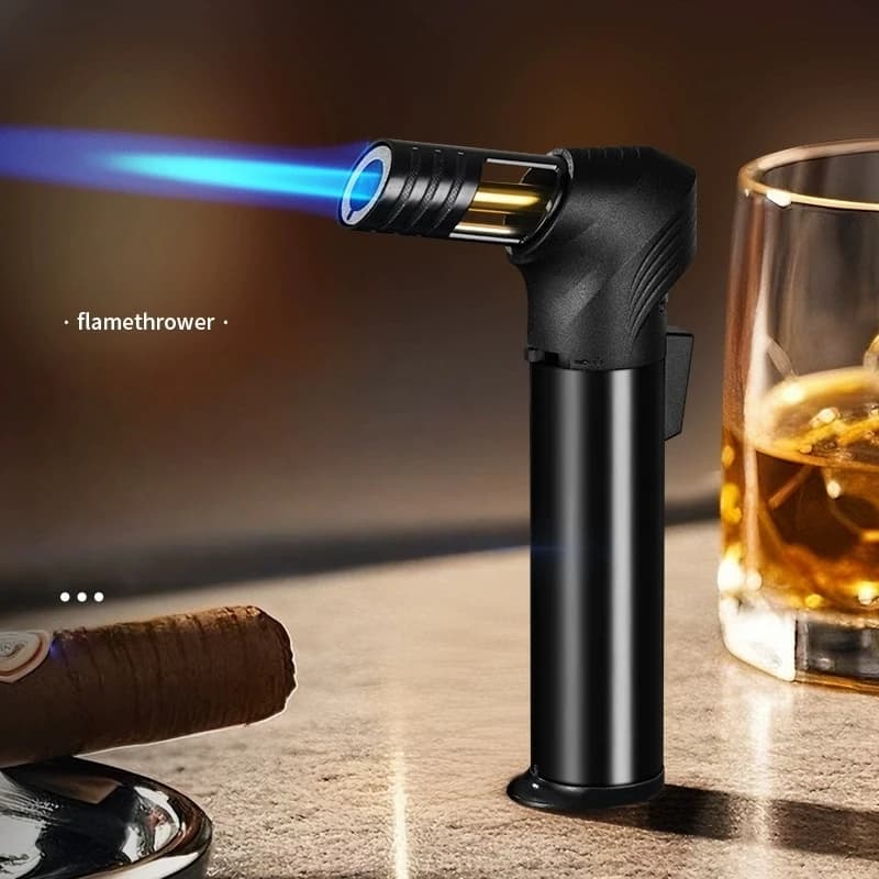 Metal High Firepower Spray Gun Lighter Windproof Jet Flame Butane Gas Outdoor Barbecue Kitchen Cooking Welding Torch Lighter