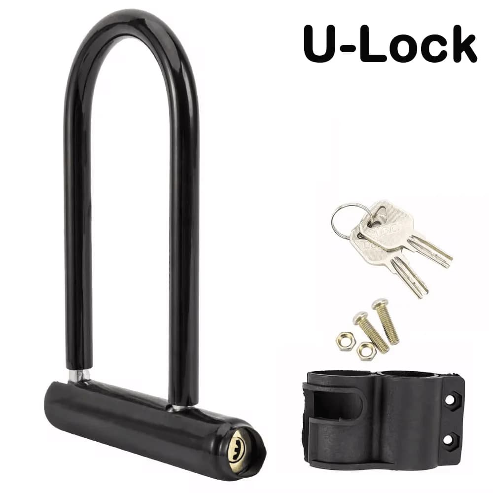 Set di Lucchetti a U per Bicicletta, Mini Lucchetto Portatile con Chiave Antifurto per Moto, Scooter e Accessori per Ciclismo
