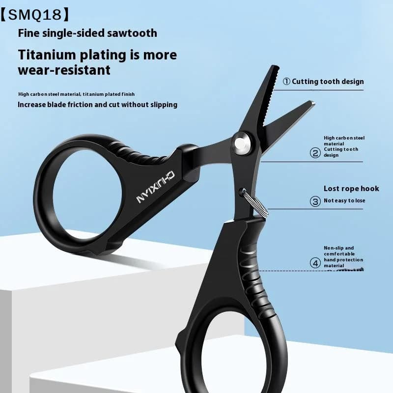 Titanium Coated Stainless Steel Fishing Scissors Pliers For Cutting PE Braid Line Cutter Plies Fishing Tool Accessories【SMQ】