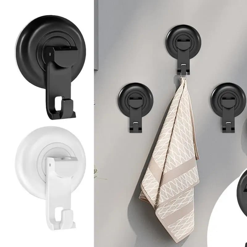 Ganci a ventosa resistenti 4 pezzi Organizzatore di stoccaggio impermeabile senza trapano Appendiabiti Accessori da bagno per vetro da parete