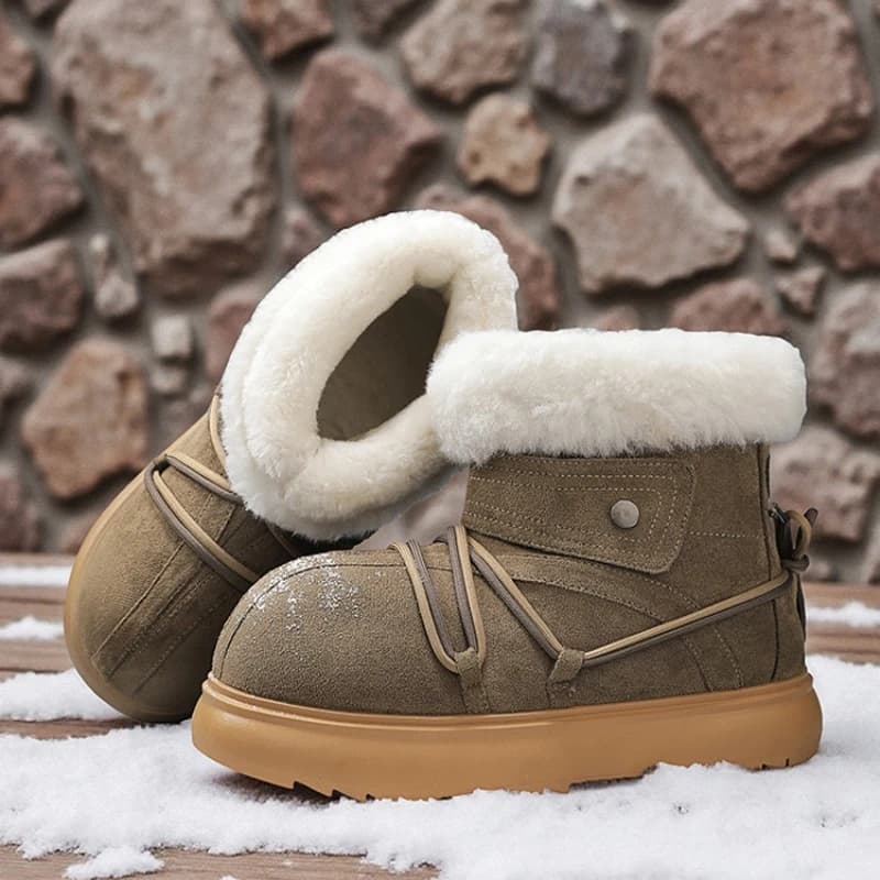 2025 Nuovi Uomini di Inverno Stivali Da Neve In Pelle Caldo Peluche Scarpe Da Uomo Suola Morbida Moda Uomo Donna Outdoor Scarpe Da Ginnastica Stivaletti 39-44