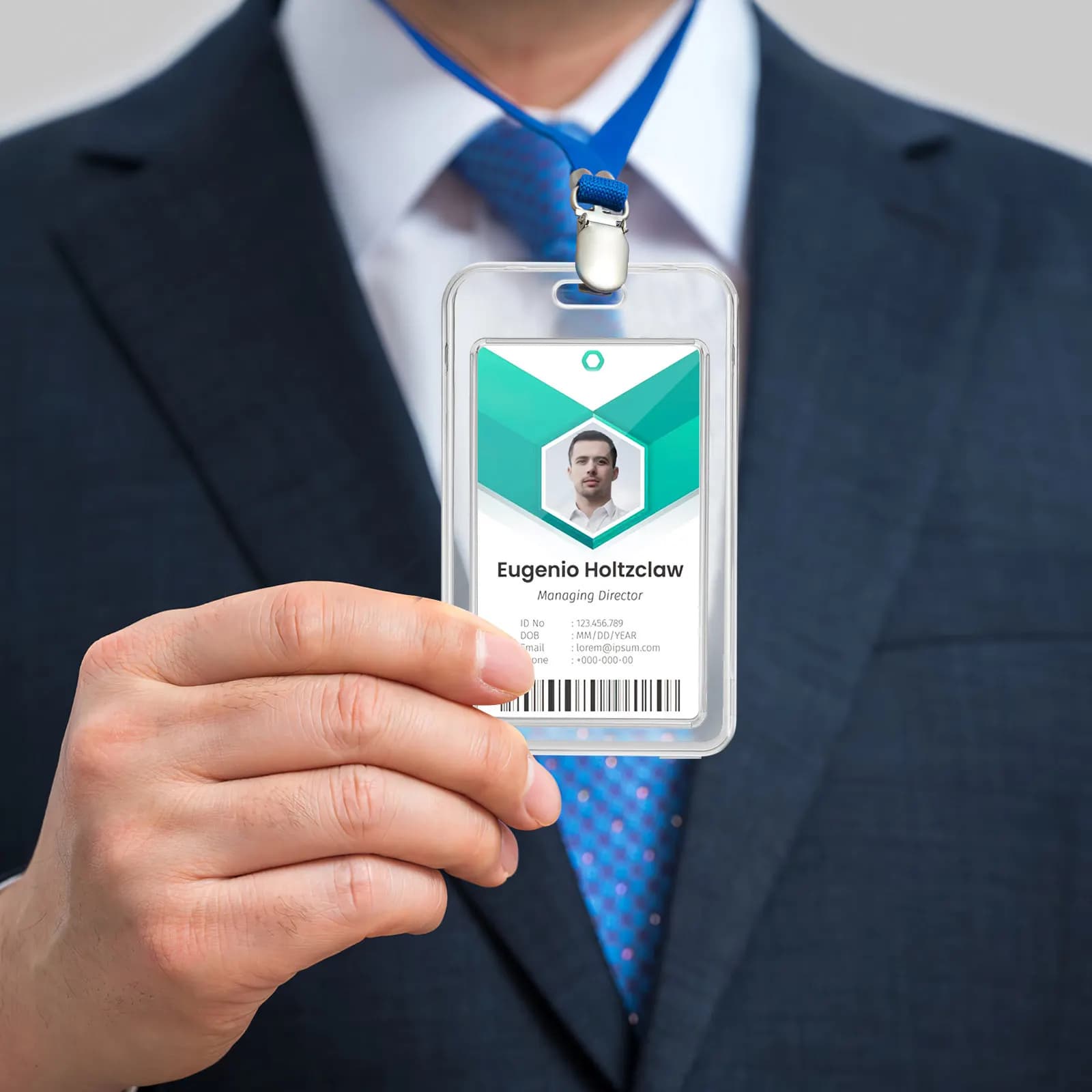 20 Pezzi Porta Badge in Plastica Trasparente Satinata per Tessere, Passaporti, Targhette Identificative, Portatile, Leggero, Sicuro, Ideale per la Scuola