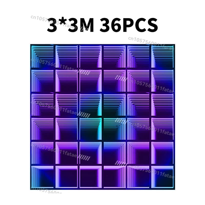 Popolare RGB 3D Lampada da pavimento a specchio Pannelli professionali con effetti di danza a LED Luce per piastrelle da pavimento per DJ Disco Club Palcoscenico per feste di nozze