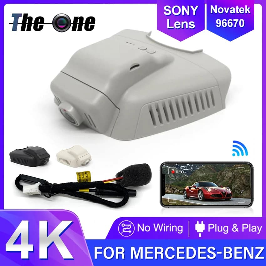 Model A Dash Cam DVR for Auto 4K Wifi Driving Recorder for Mercedes Benz Class C W205 W204 C300 C180 C220 C250 C260 2015- 2026