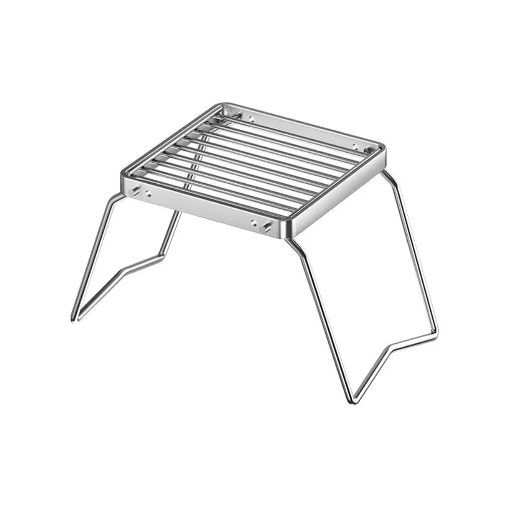 Griglia Pieghevole in Acciaio Inox per Campeggio, Supporto per Barbecue Resistente alla Corrosione e al Calore